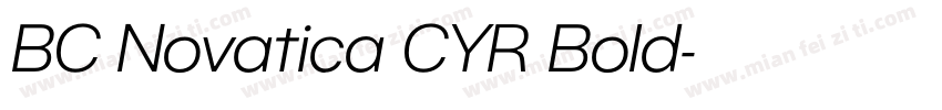 BC Novatica CYR Bold字体转换